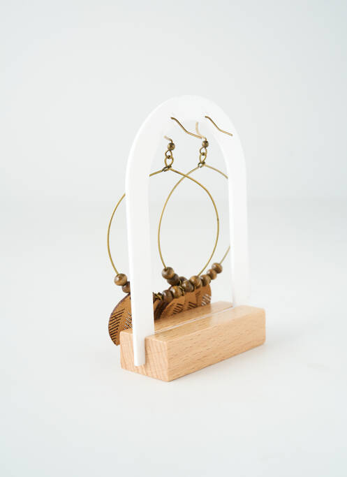 Boucles d’oreilles marron TATA GISELE pour femme