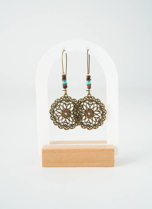 Boucles d’oreilles marron TATA GISELE pour femme