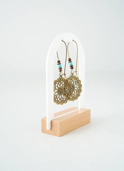 Boucles d’oreilles marron TATA GISELE pour femme