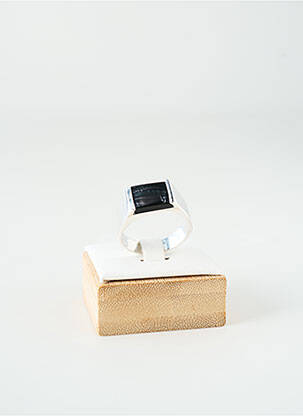 Bague ornement pierre argent TATA GISELE homme
