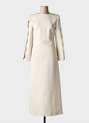 Robe longue manches longues manches longues beige BY MALENE BIRGER femme