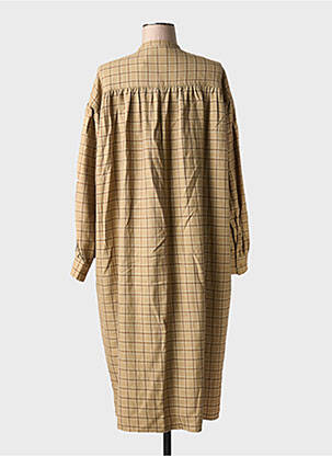 Robe longue manches longues manches longues beige LAURENCE femme