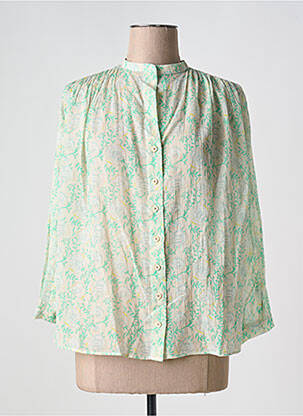 Chemisier imprimé fantaisie manches longues vert TINSELS femme