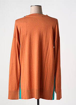 Pull col v manches longues marron MALIPARMI femme