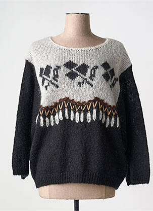 Pull col rond manches longues noir MES DEMOISELLES...PARIS femme