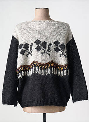 Pull col rond manches longues noir MES DEMOISELLES...PARIS femme