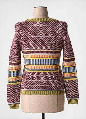 Pull coupe cintrée manches longues rouge NIU femme