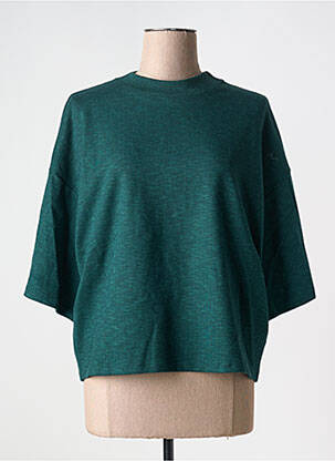 Top imprimé fantaisie manches 3/4 vert NIU femme