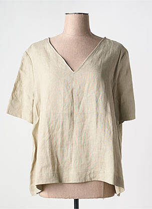 Top manches courtes manches courtes beige NIU femme