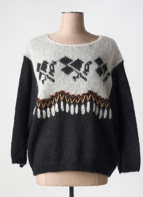 Pull col rond manches longues noir MES DEMOISELLES...PARIS femme