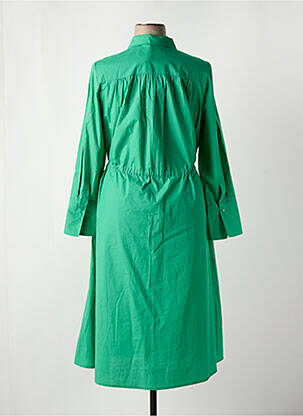 Robe mi-longue manches longues manches longues vert ATTIC AND BARN femme