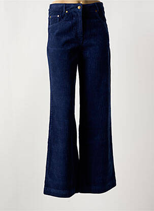 Pantalon droit fermeture zippée sous rabat boutonné taille normale bleu TINSELS femme