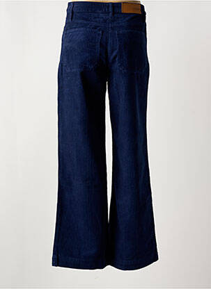 Pantalon droit fermeture zippée sous rabat boutonné taille normale bleu TINSELS femme