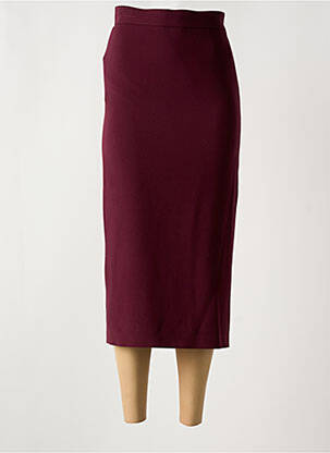 Jupe longue fermeture zippée au dos violet ATTIC AND BARN femme