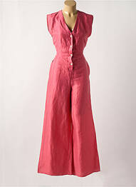 Combi-pantalon fermeture boutonnée sur le devant manches courtes rose ATTIC AND BARN femme