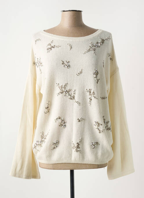 Pull col rond manches longues beige SEMICOUTURE femme