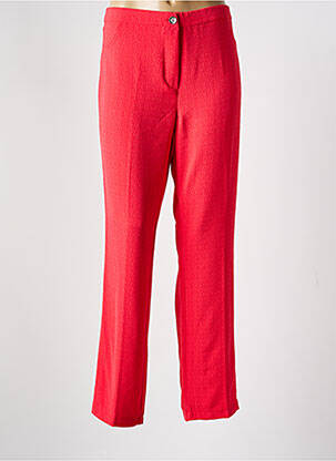 Pantalon droit stretch taille normale rouge ALAIN MURATI femme