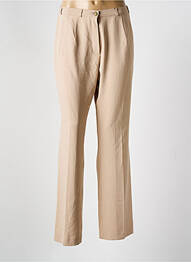 Pantalon droit tissage popeline taille normale beige SYM femme