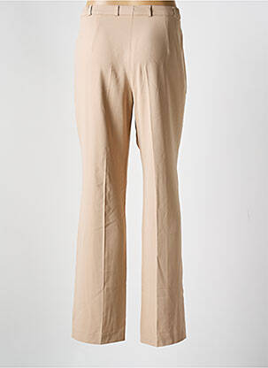 Pantalon droit tissage popeline taille normale beige SYM femme
