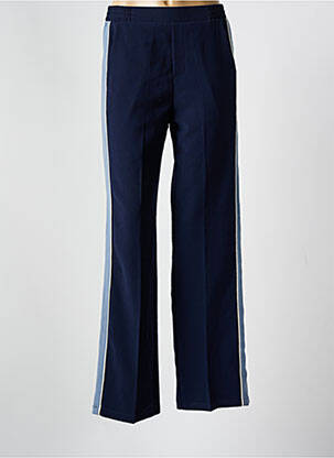 Pantalon droit taille élastique taille normale bleu GRACE & MILA femme