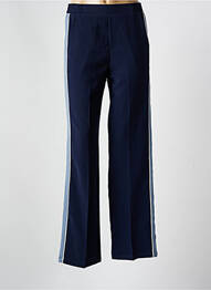 Pantalon droit tissage crêpe taille normale bleu GRACE & MILA femme