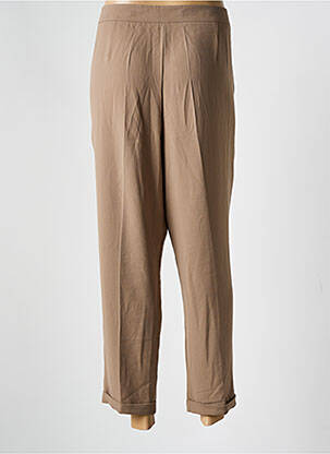 Pantalon 7/8 fermeture zippée sous rabat avec crochet taille basse marron SILVIAN HEACH femme