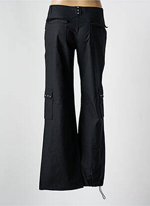 Pantalon droit tissage popeline taille normale noir MYSTIC femme