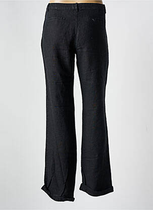 Pantalon chino fermeture zippée sous rabat boutonné taille normale noir SYM femme