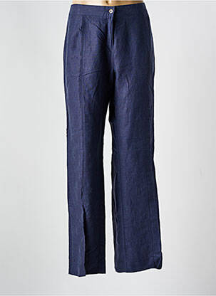 Pantalon droit taille élastique taille normale bleu JEAN GABRIEL femme