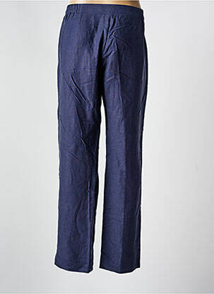Pantalon droit taille élastique taille normale bleu JEAN GABRIEL femme
