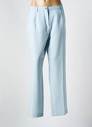 Pantalon droit tissage crêpe taille normale bleu SYM femme