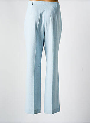 Pantalon droit tissage crêpe taille normale bleu SYM femme