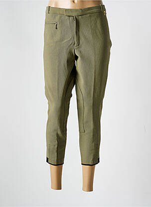 Pantalon 7/8 stretch taille normale vert FEELING femme