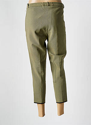 Pantalon 7/8 stretch taille normale vert FEELING femme