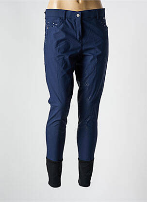 Pantalon slim taille élastique taille normale bleu BR femme