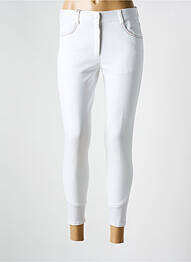 Pantalon 7/8 stretch taille normale blanc PERFORMANCE femme