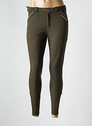 Pantalon slim tissage popeline taille normale vert KINGSLAND femme