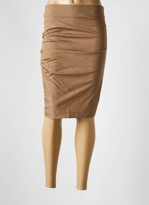 Jupe mi-longue marron GUNEX pour femme
