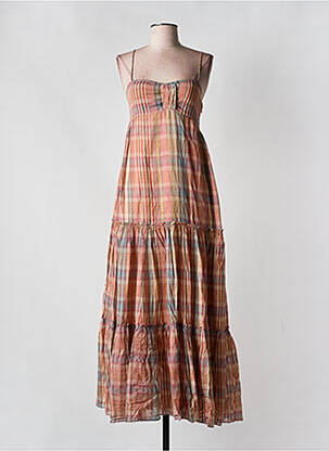 Robe longue coupe évasée sans manche rouge ARMAND VENTILO femme