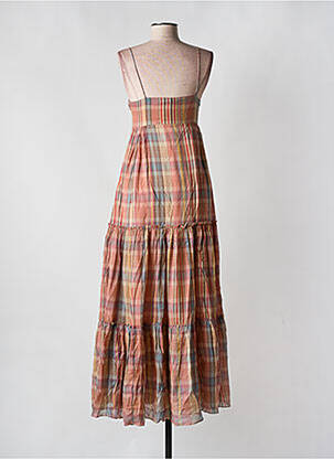Robe longue coupe évasée sans manche rouge ARMAND VENTILO femme