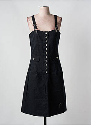 Robe mi-longue coupe cintrée fines bretelles noir GOTHA LOVE femme