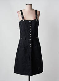 Robe mi-longue coupe cintrée fines bretelles noir GOTHA LOVE femme