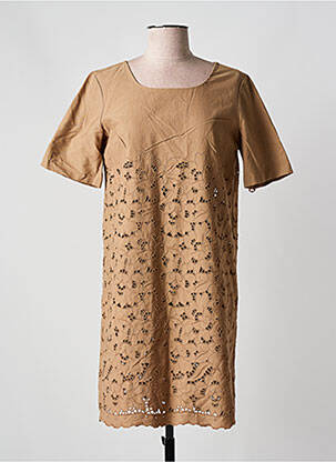 Robe courte manches courtes manches courtes marron STELLA MCCARTNEY femme