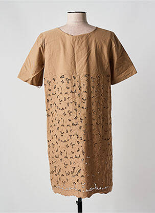 Robe courte manches courtes manches courtes marron STELLA MCCARTNEY femme