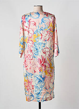 Robe mi-longue manches 3/4 manches 3/4 rose JOYCE & GIRLS femme