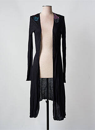 Gilet manches longues coupe cintrée noir CUSTO femme