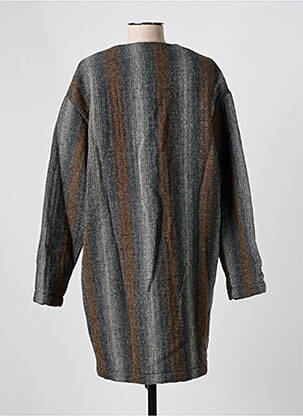 Manteau long poches sans capuche gris LOCAL femme