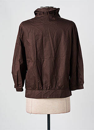 Blouson finition bords-côtes marron CARACTERE femme