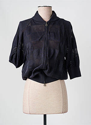 Veste casual col rond bleu SARAH PACINI femme