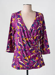 Top stretch manches 3/4 violet LA FIANCEE DU MEKONG femme